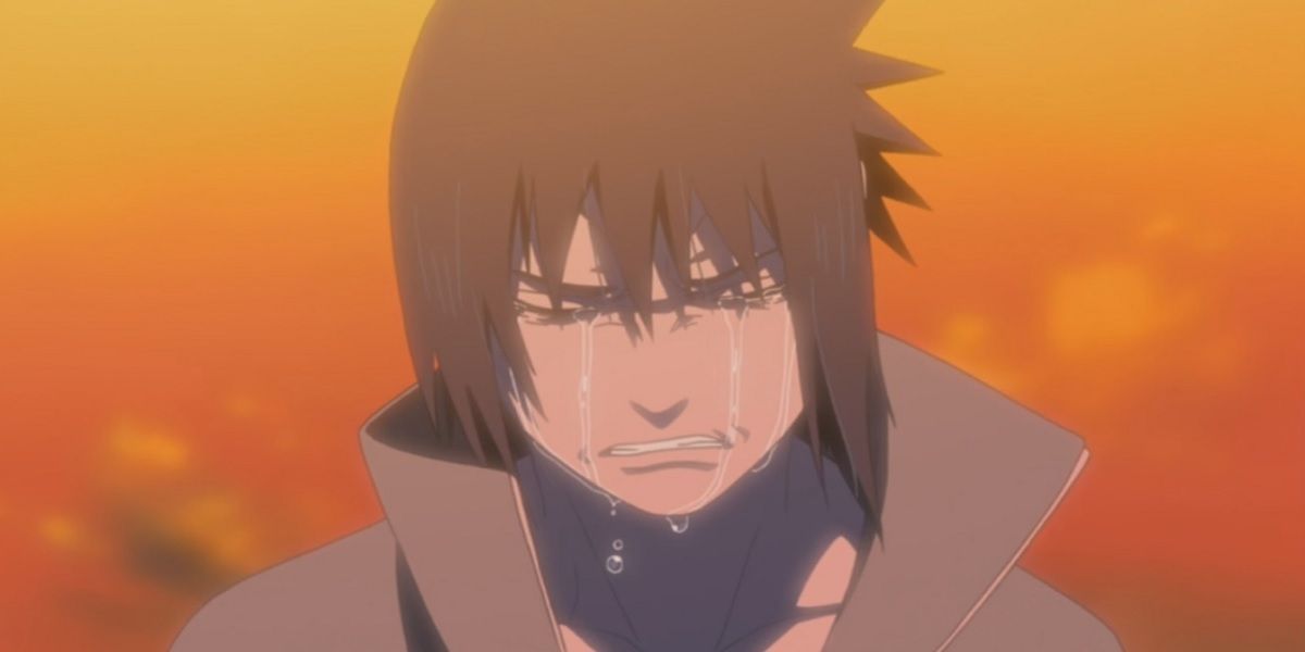 Sasuke crying after Itachi's death