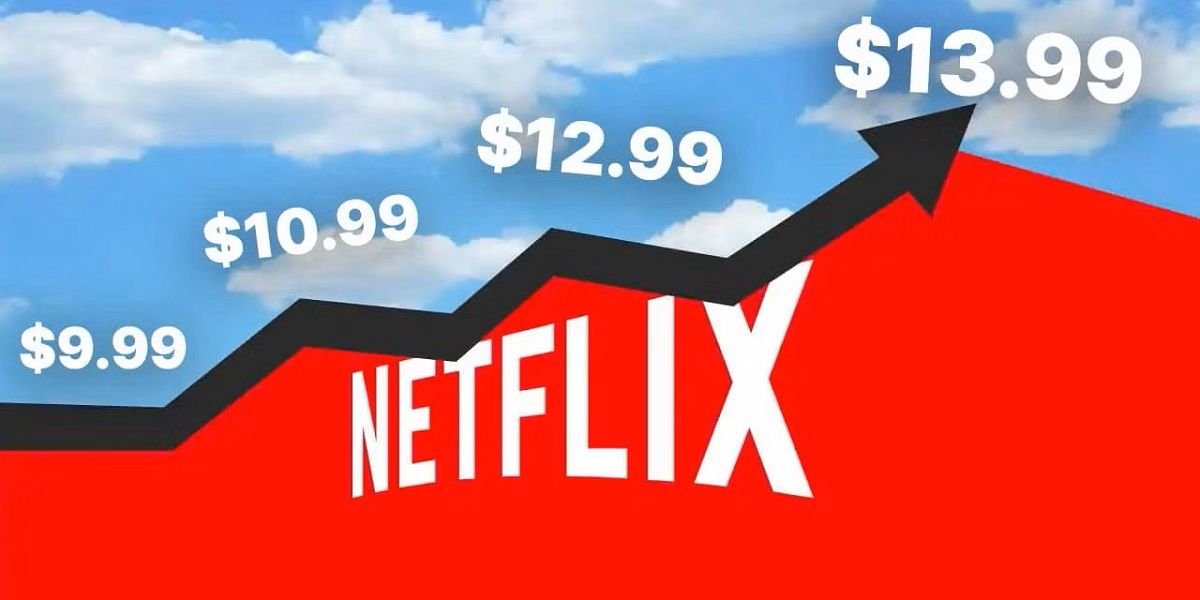 A graph showing price increase of streaming site Netflix