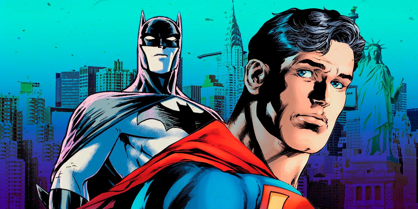 Superman and Batman and New York City