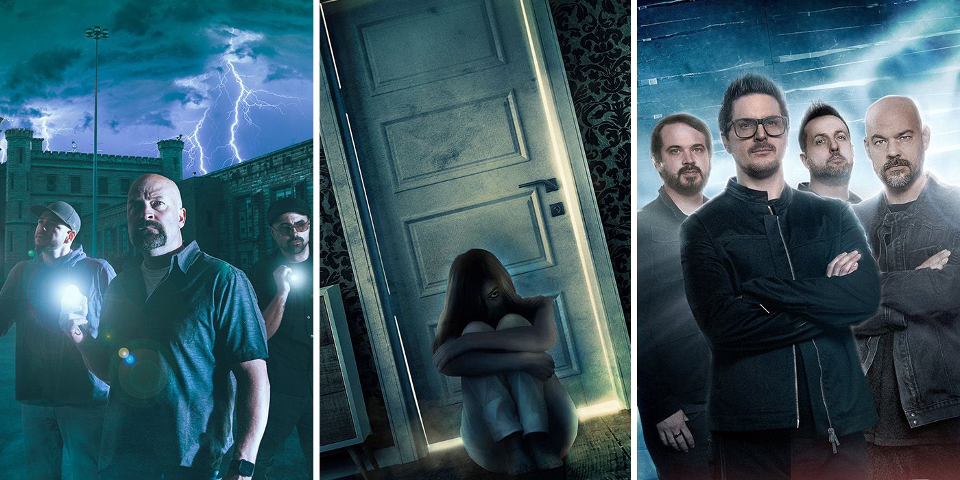 split image: Paranormal Witness, Ghost Hunters and Adventures TV posters