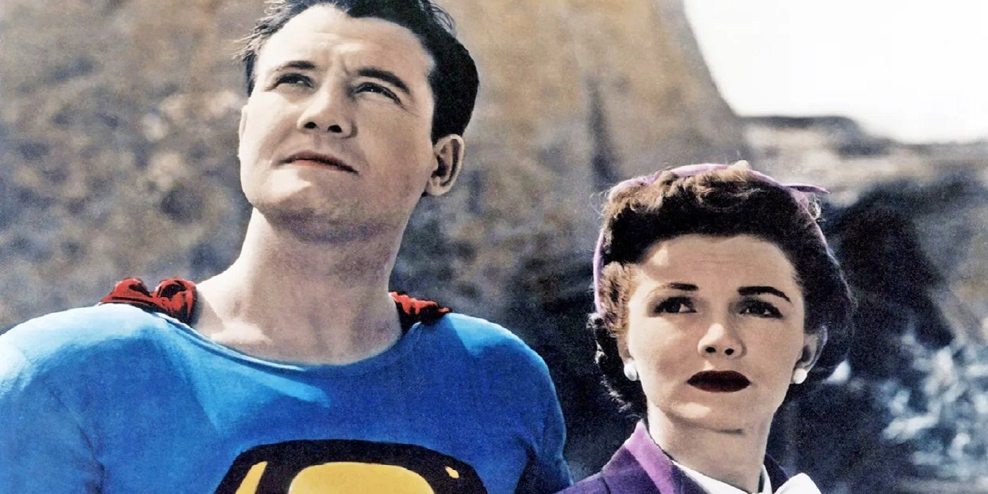 Phyllis Coates and George Reeves in Superman and the Mole Man