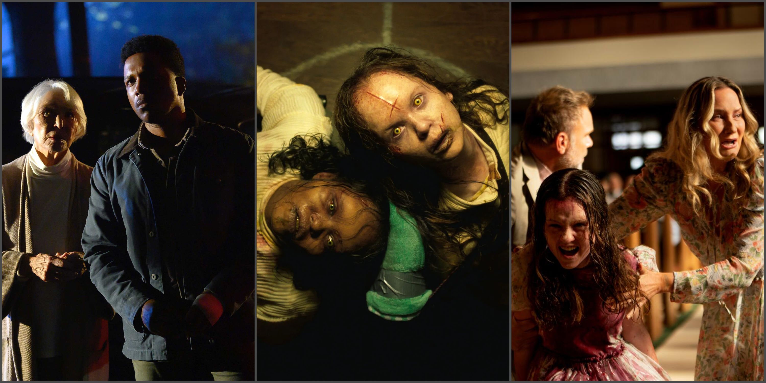 The Exorcist: Believer - Victor and Chris, Katherine and Angela's exorcism, and Katherine screaming in church