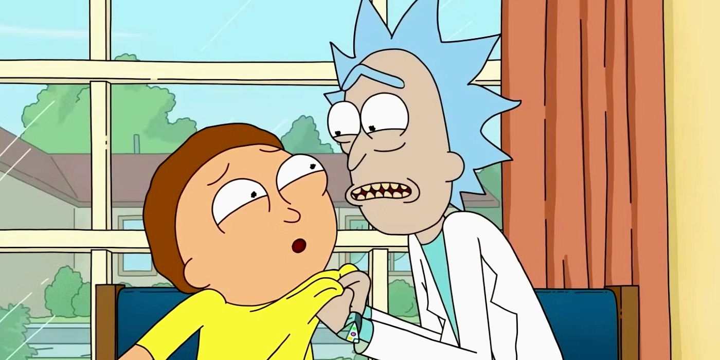 Rick e Morty discutindo entre si na série Adult Swim.