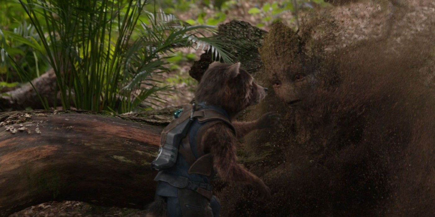 Rocket watches helplessly as Groot turns into dust in Avengers: Infinity War