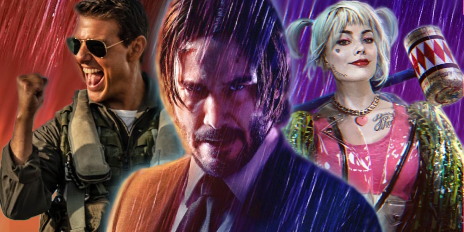 Keanu Reeves' John Wick alongside Tom Cruise’s Maverick and Margot Robbie’s Harley Quinn.