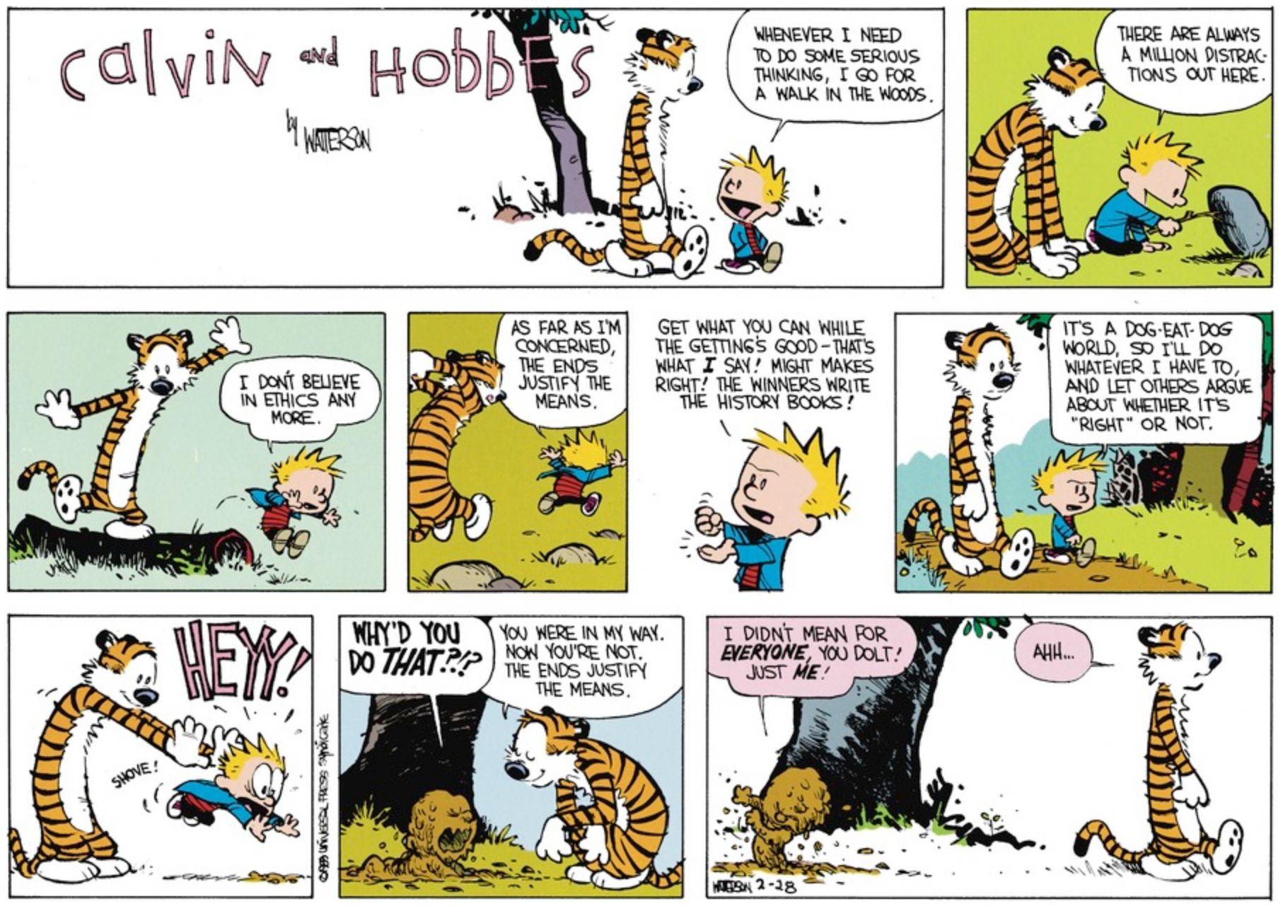 Ends Justify the Means in Calvin and Hobbes
