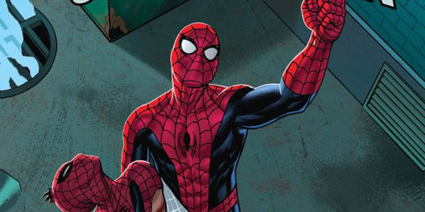 Presente Homem-Aranha passa por Spidey ferido em seus braços