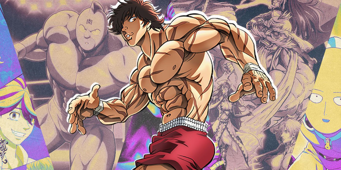 Split Images of Baki, Kinikkuman, Record of Ragnarok, Tokyo Revengers and One Punch Man