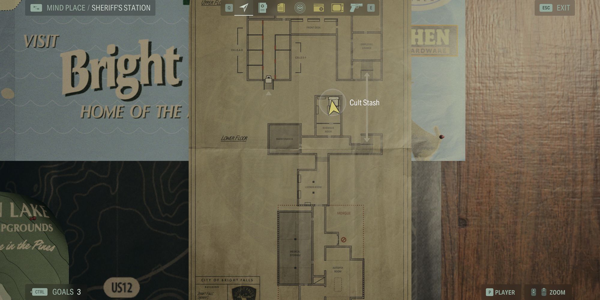 Stash found inside the Bright Falls Sheriff_s Station in Alan Wake 2