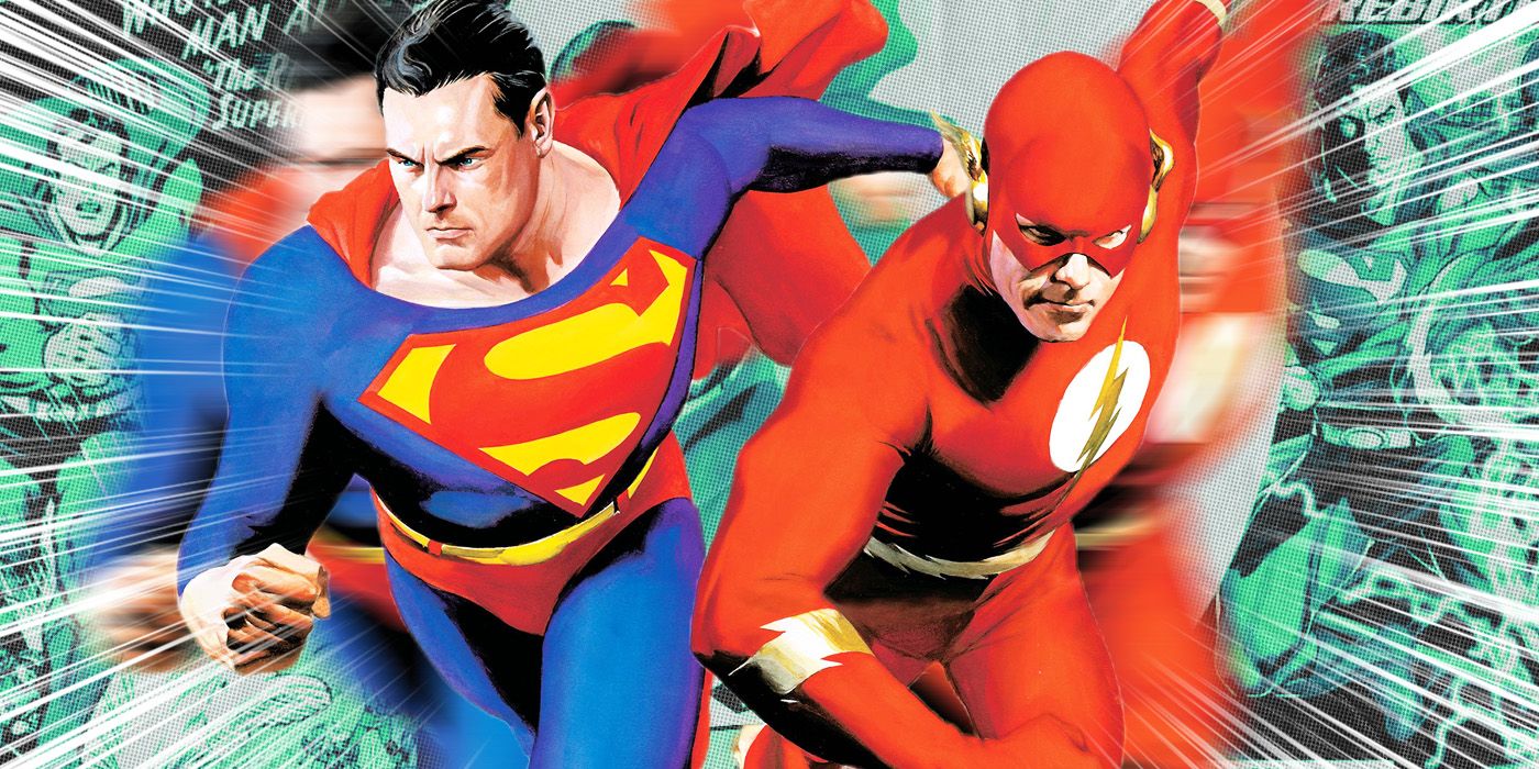Superman and Flash running