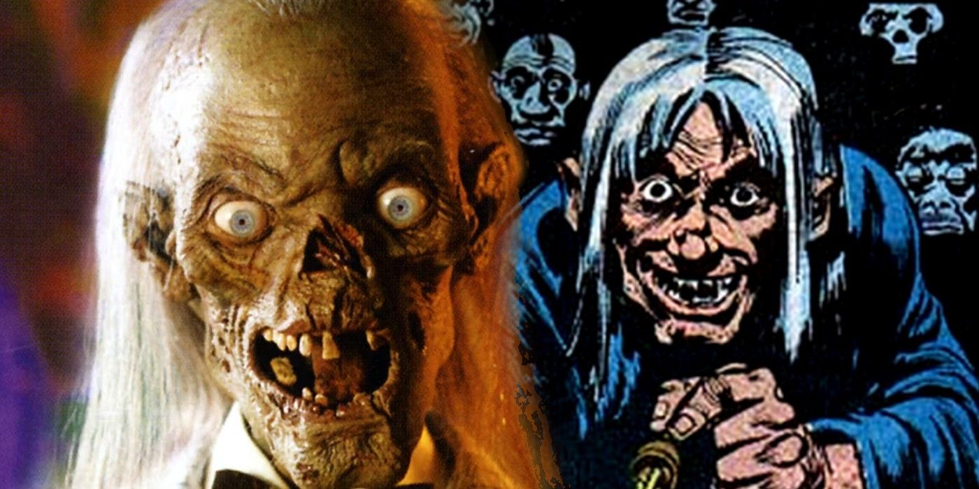 Tales from the Crypt's The Cryptkeeper (John Kassir) with EC Comics' The Crypt-Keeper