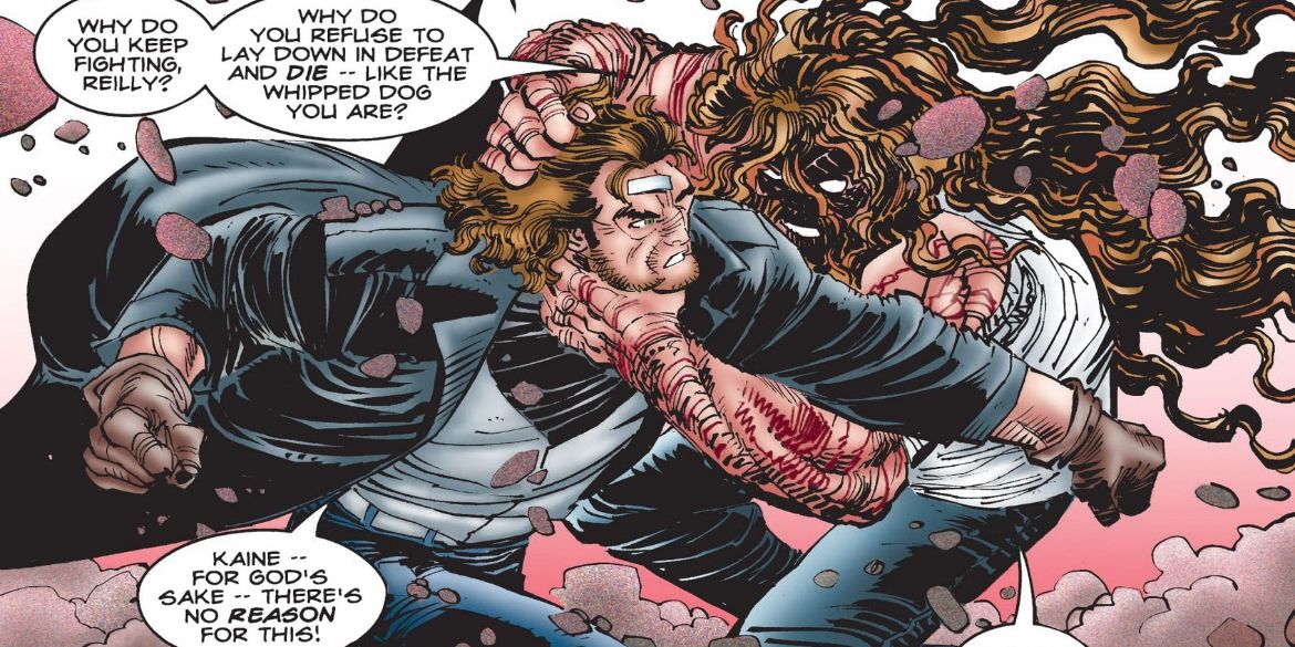 Ben Reilly fights the savage spider-clone Kaine in Marvel Comics