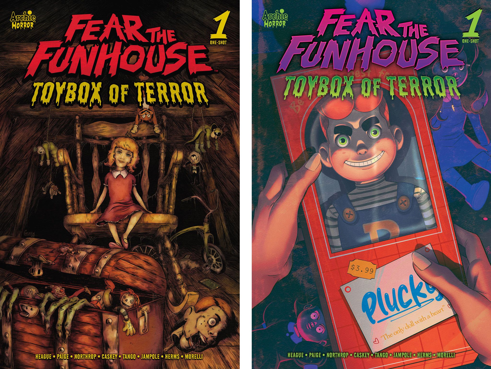 Ambas as capas da Toybox of Terror