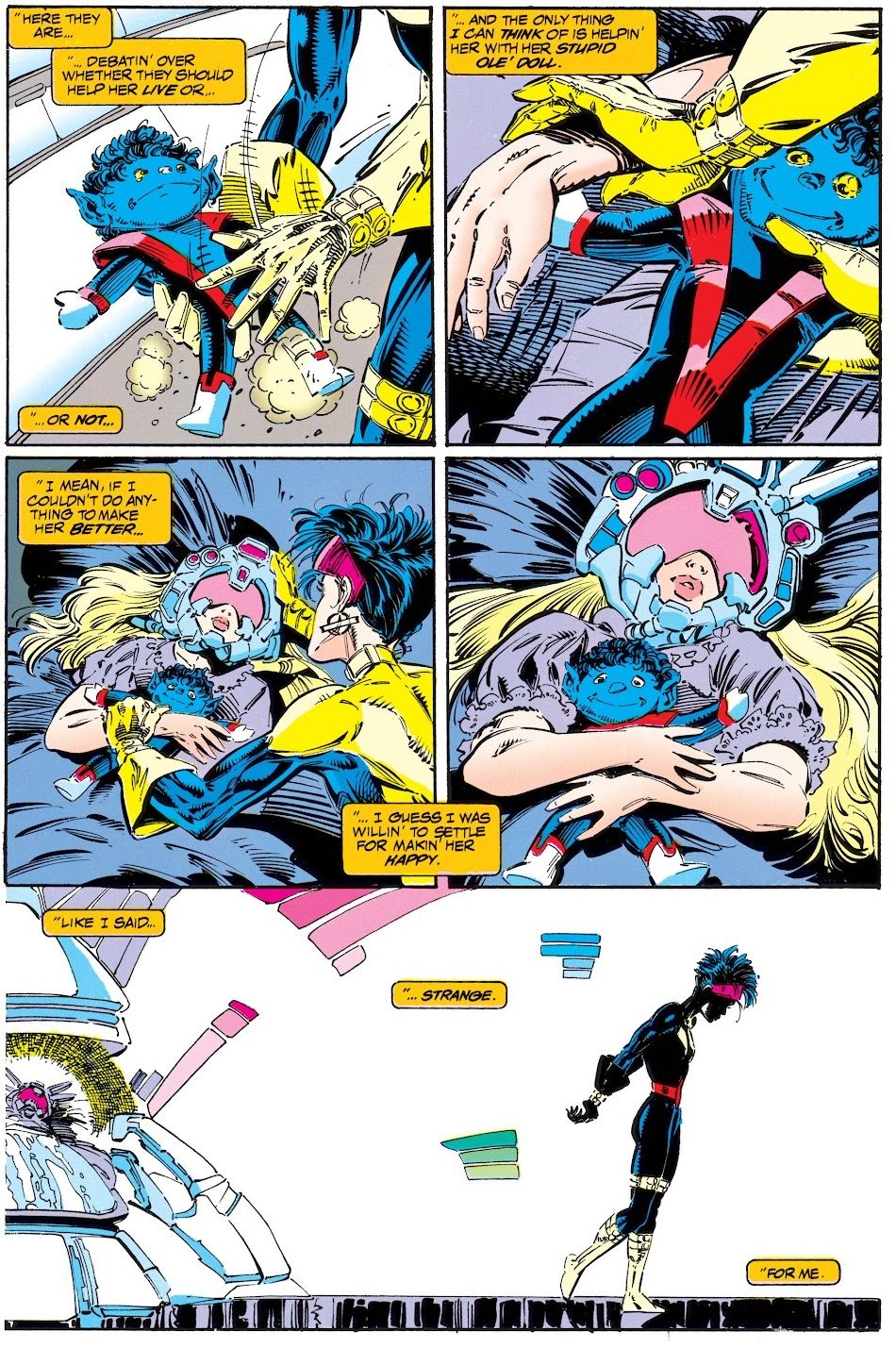 Jubilee tries to make Illyana's time more comfortable