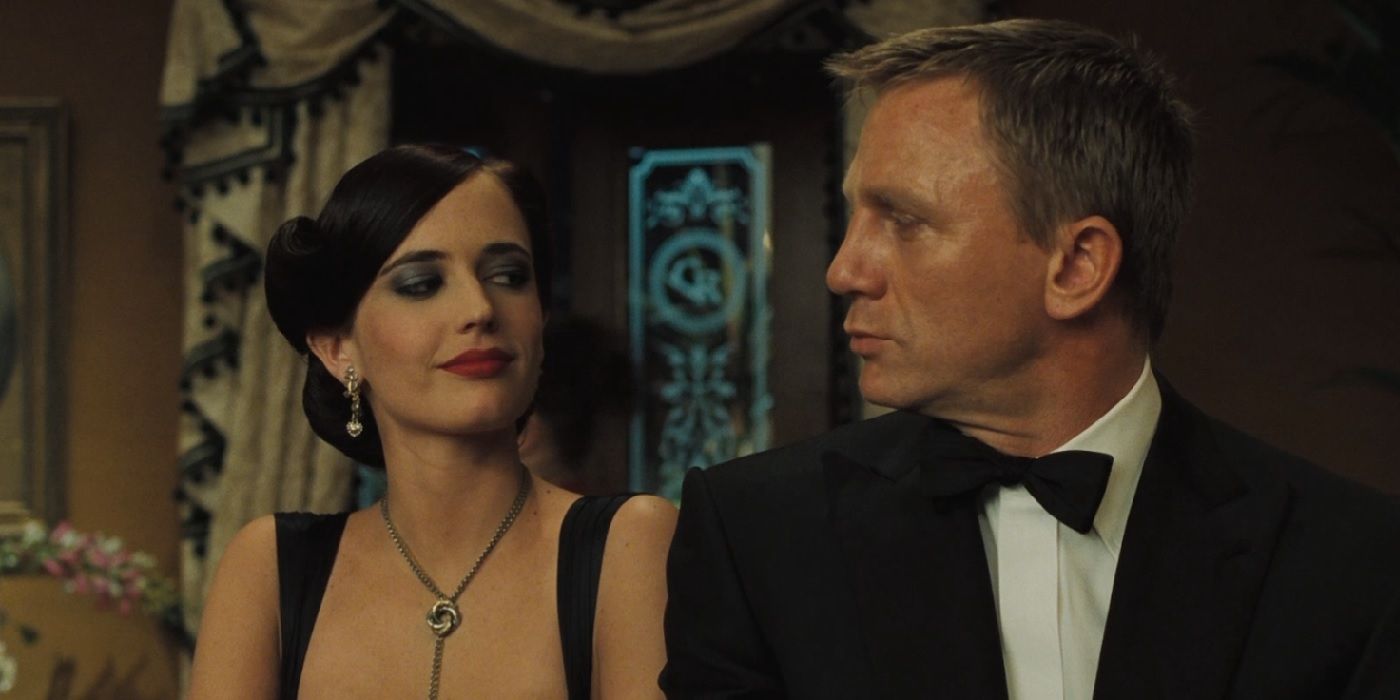 Vesper Lynd smirking at James Bond in Casino Royale