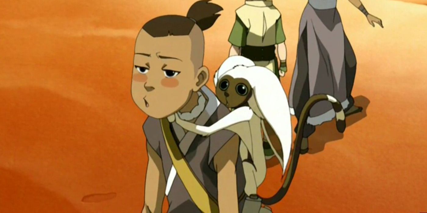 Sokka and Momo with heavily dilated eyes after drinking Cactus Juice from Avatar: The Last Airbender. 
