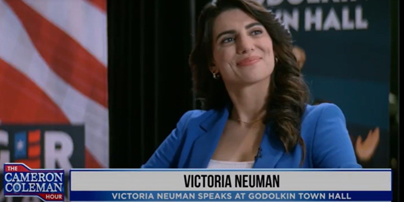 Victoria Neuman da Geração V em uma prefeitura
