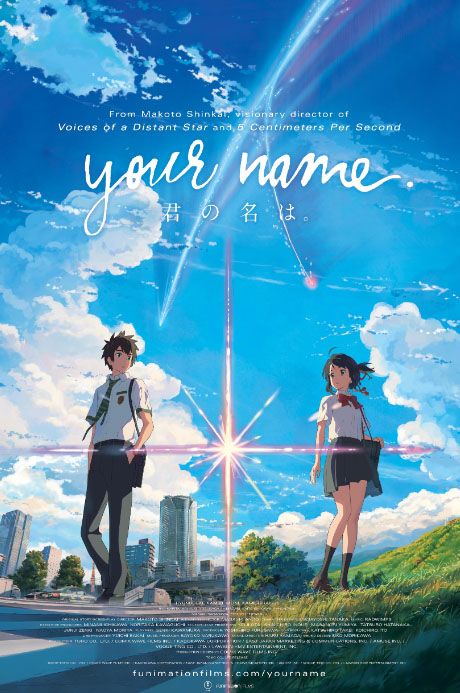 Poster do filme Seu Nome com Taki e Mitsuha