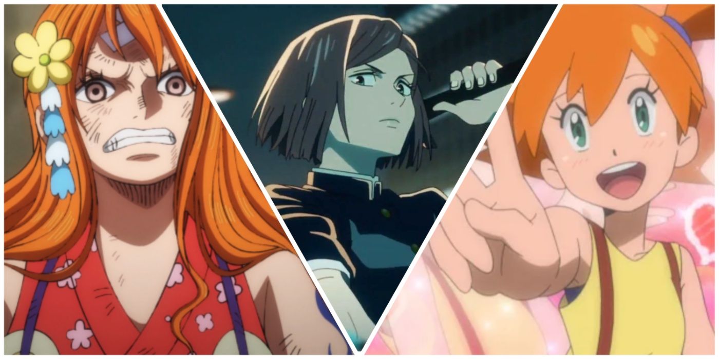 One Piece's Nami, Jujutsu Kaisen's Nobara, and Pokemon's Misty are all ready for battle.