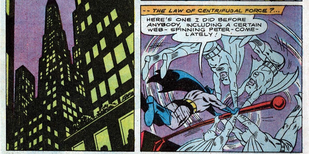 Batman Traveling Through The Skies By Pole Swinging