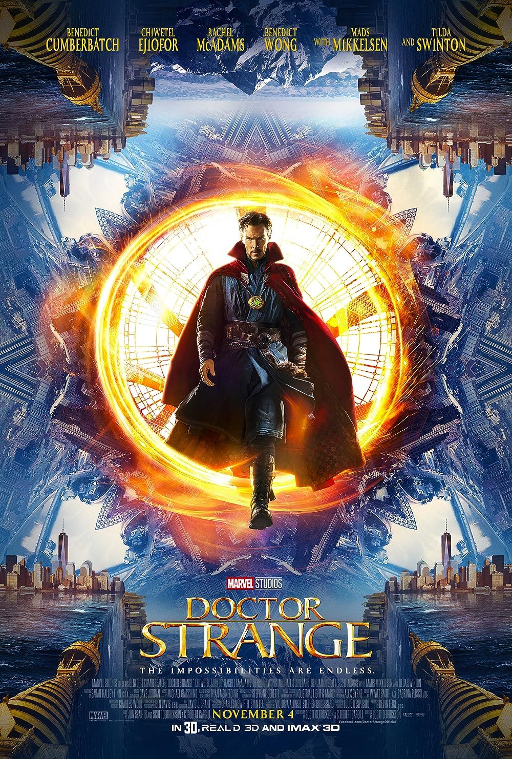 Benedict Cumberbatch as Doctor Strange on the 2016 movie poster