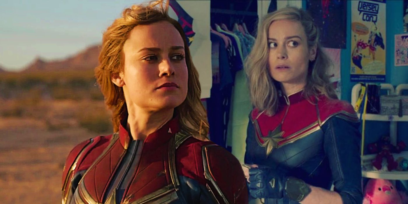 Brie Larson as Carol Danvers in Captain Marvel and The Marvels