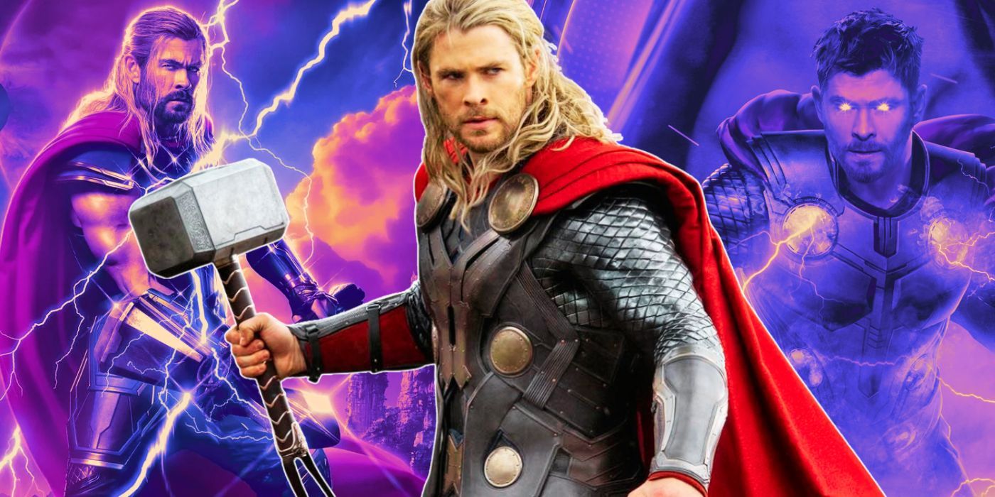 Colagem de Thor no Universo Cinematográfico Marvel