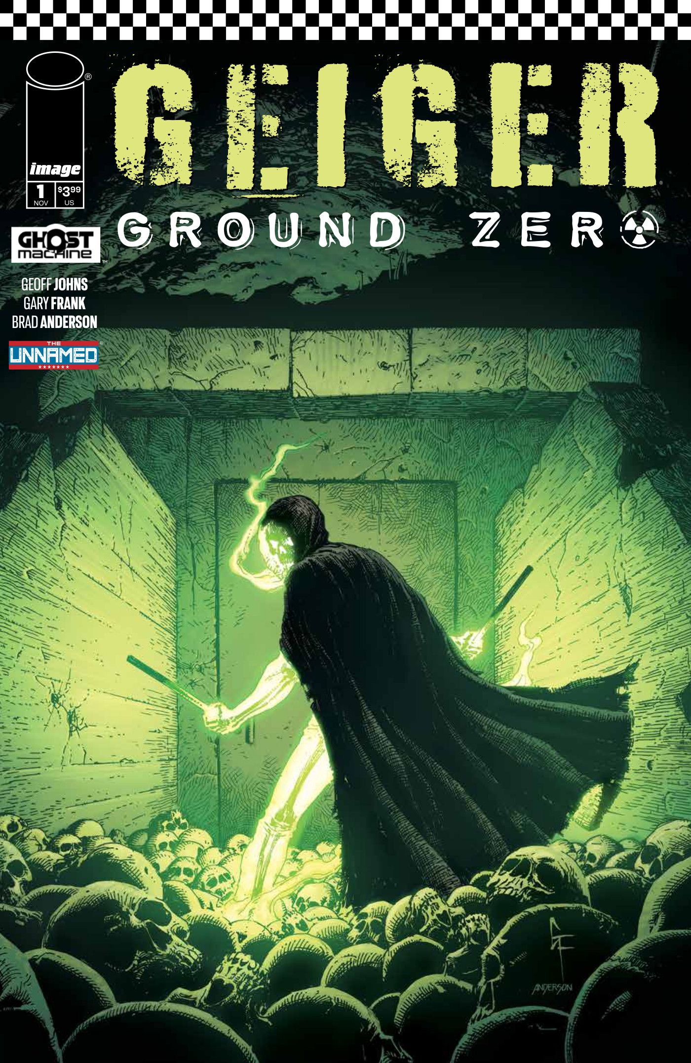Geiger: Ground Zero #1 ACover by Gary Frank and Brad Anderson.