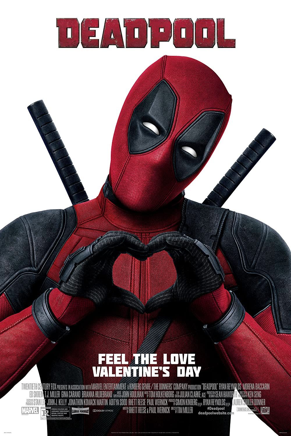 Deadpool Makes Heart Hands on the Deadpool Poster