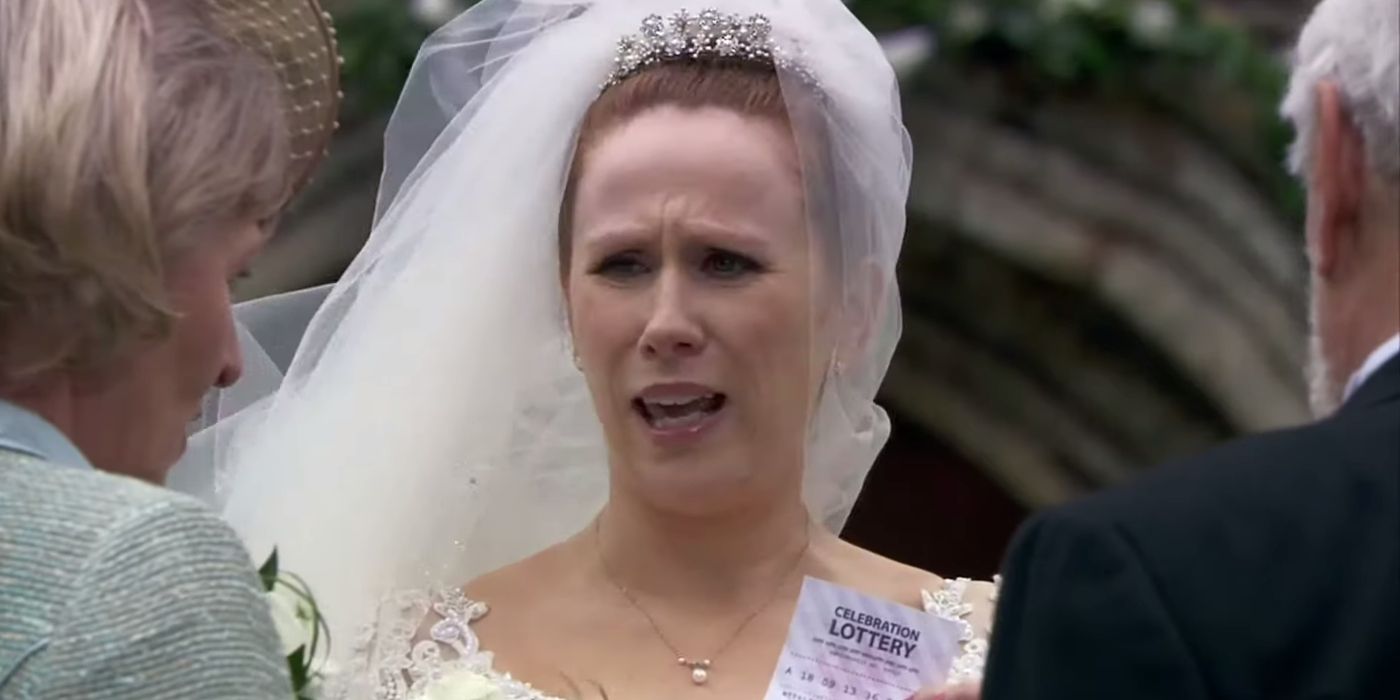 Catherine Tate as Donna Noble on her wedding day in The End of Time on Doctor Who.