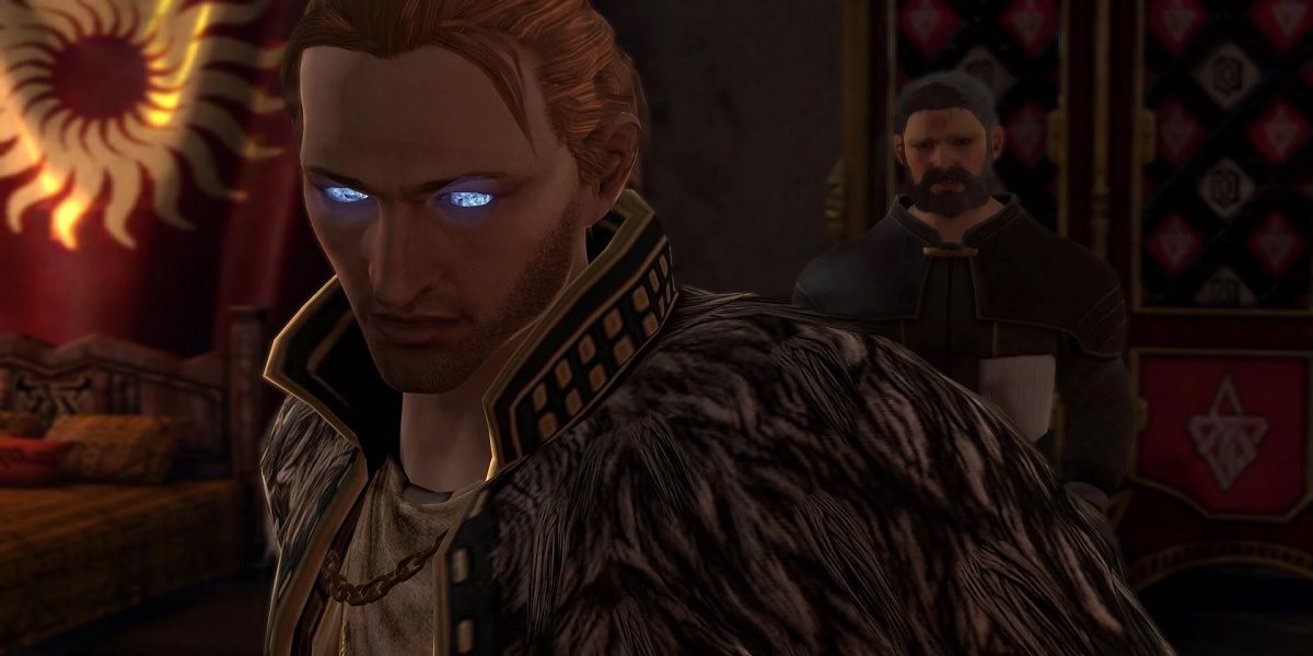 Los ojos de Anders brillan en Dragon Age 2