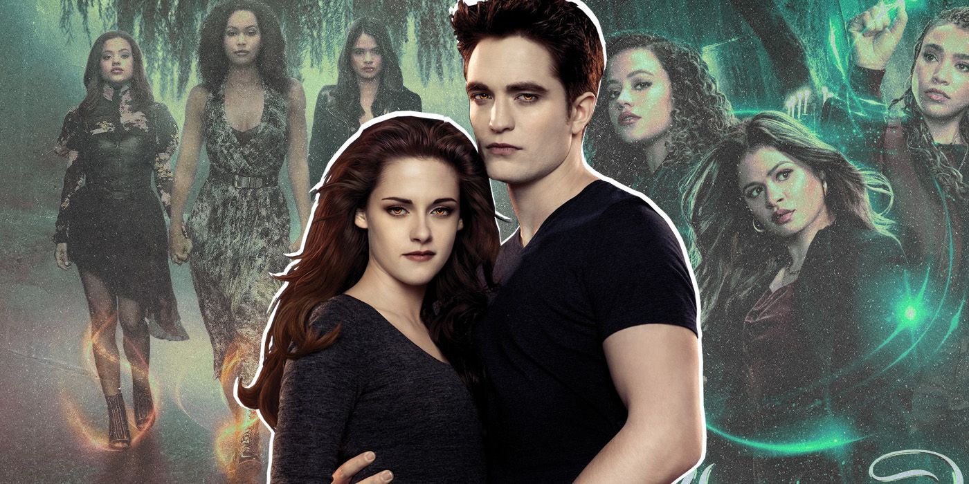 Edward and Bella Twillight in front of Charmed Reboot