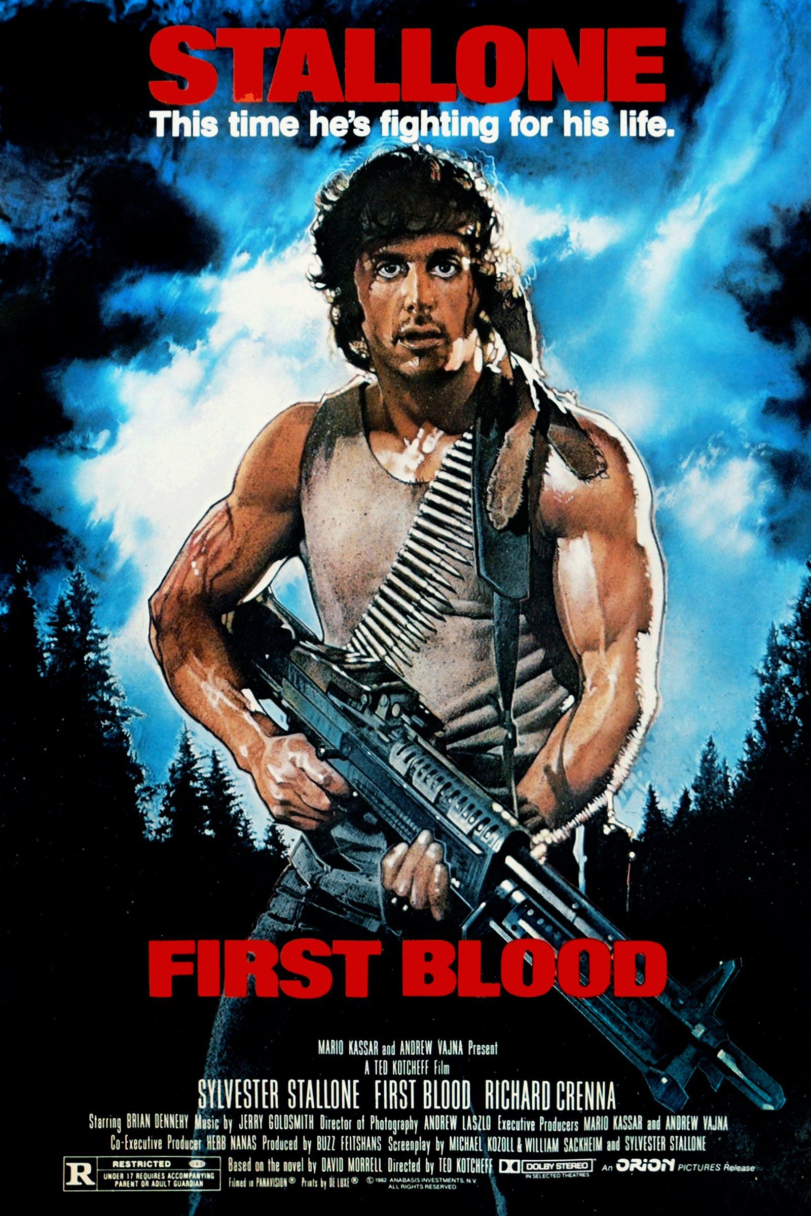 Sylvester Stallone in First Blood 1982 Film Poster