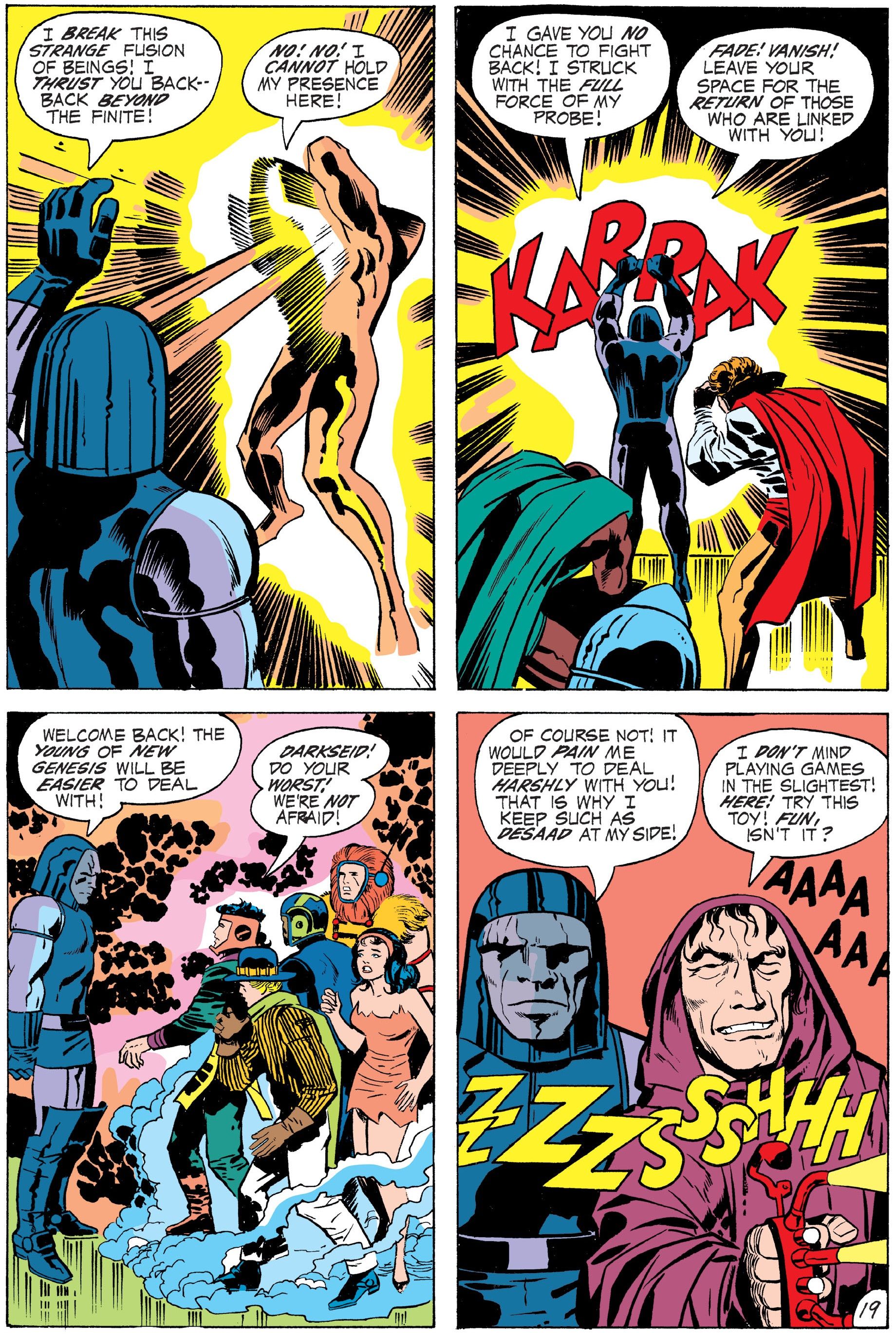 Darkseid breaks down the Forever People