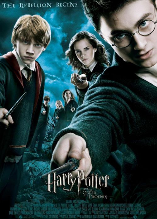 The Golden Trio on the Harry Potter and the Order of the Phoenix movie poster 2007