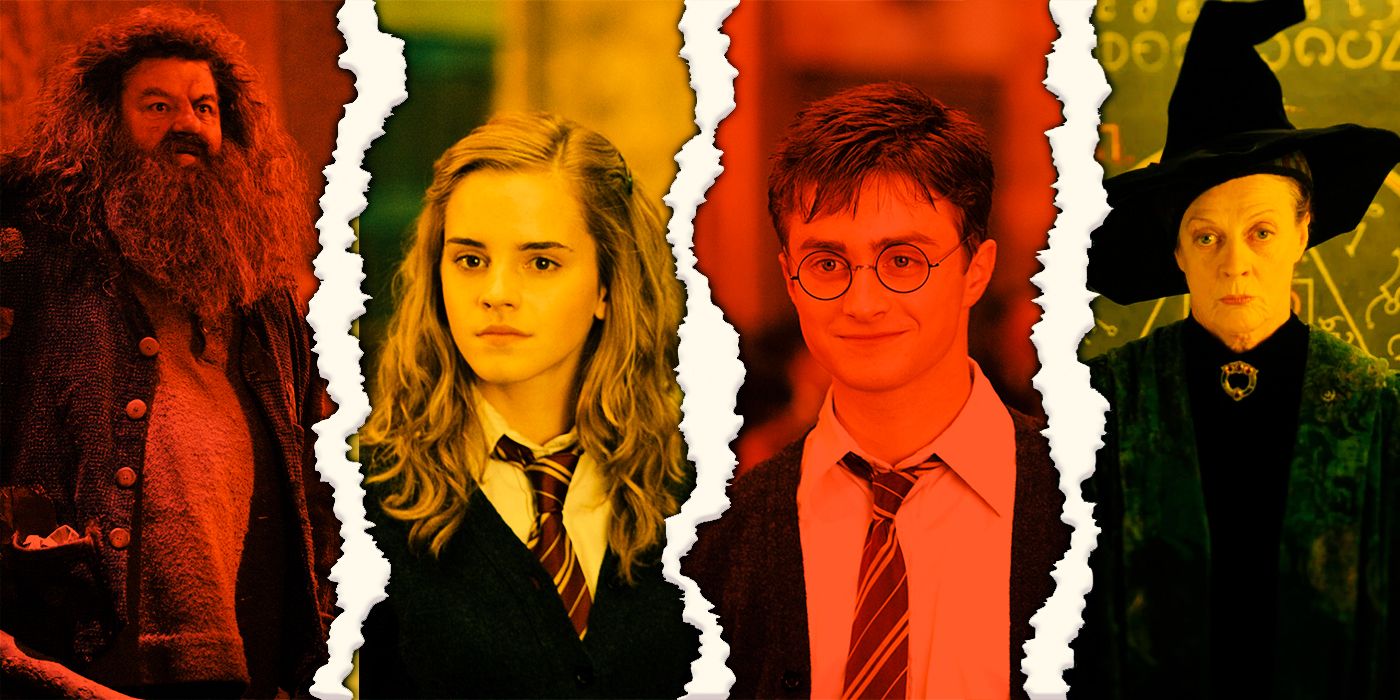 Powerful Gryffindors Rubeus Hagrid, Hermione Granger, Harry Potter and Minerva McGonagall