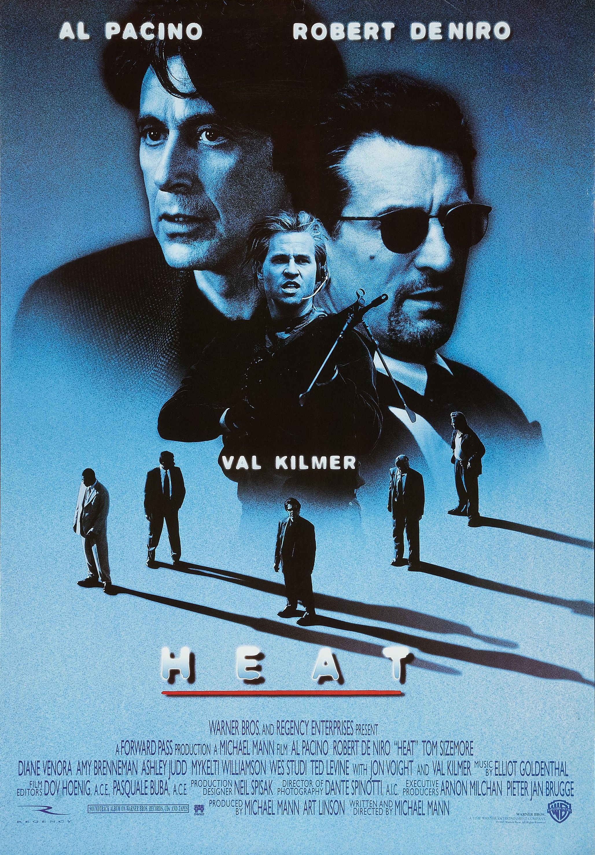 Robert De Niro, Val Kilmer, Al Pacino, Ted Levine, Wes Studi, Jerry Trimble, and Mykelti Williamson in Heat (1995)