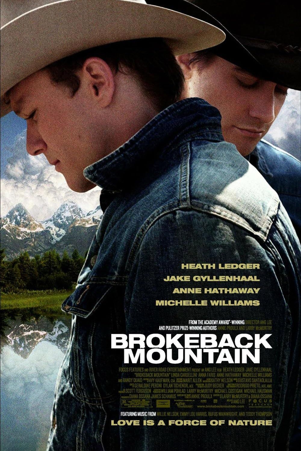 Heath Ledger e Jake Gyllenhaal em O Segredo de Brokeback Mountain
