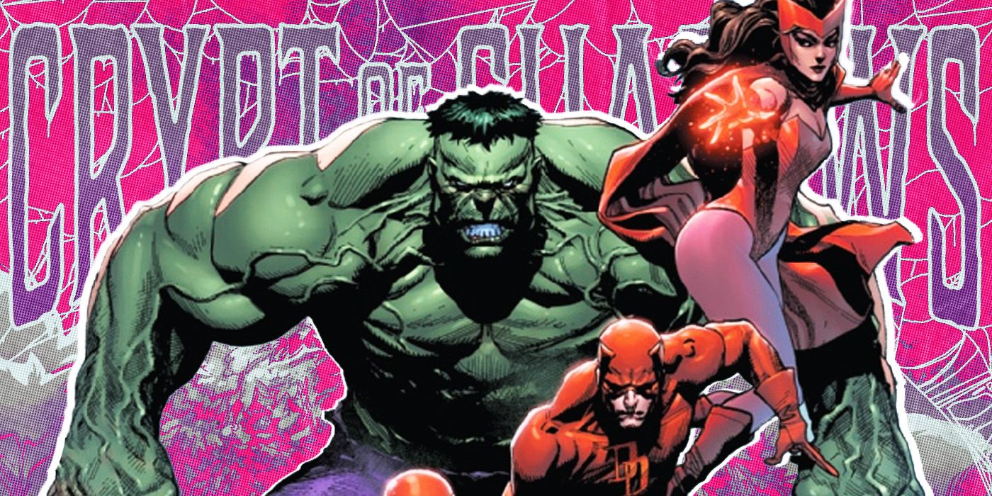 Hulk, Scarlett Witch, and Daredevil on Marvel's Crypt of Shadow