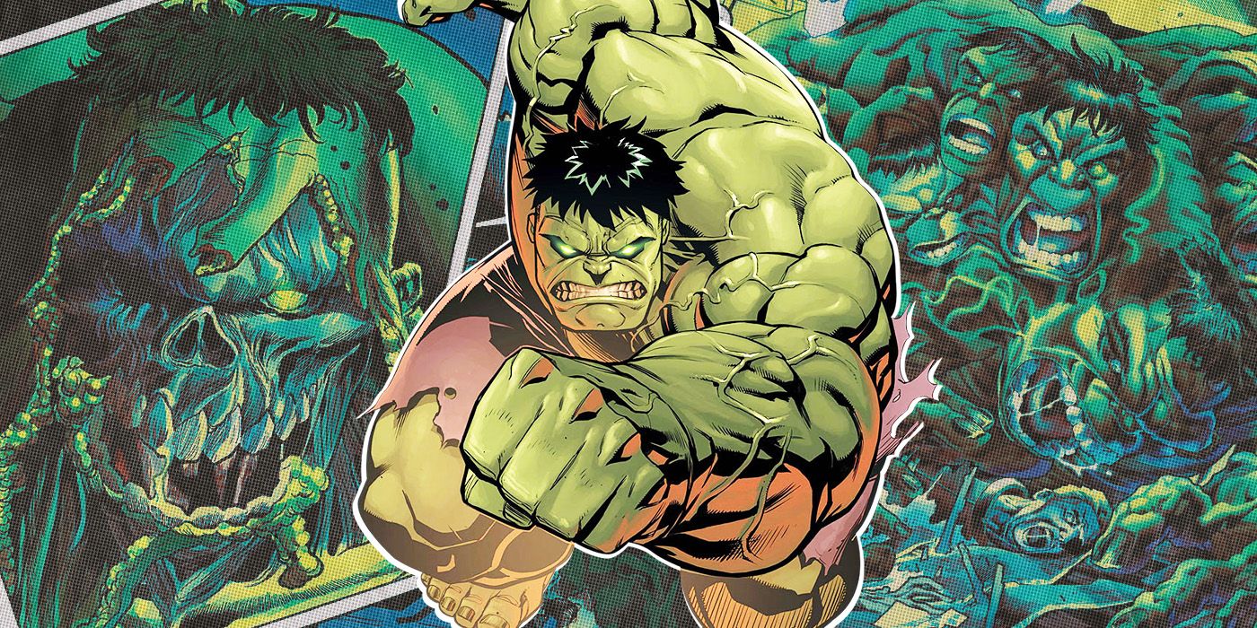 Colagem de imagens do Hulk