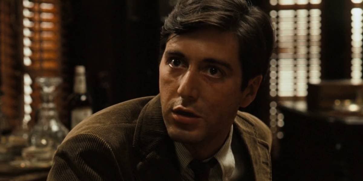 Michael Corleone (played by Al Pacino) discussing the family business, in The Godfather.