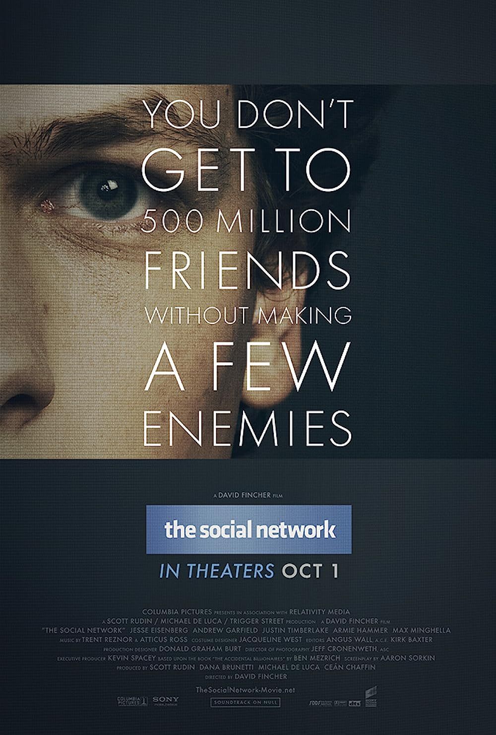 Jesse Eisenberg on The Social Network Poster