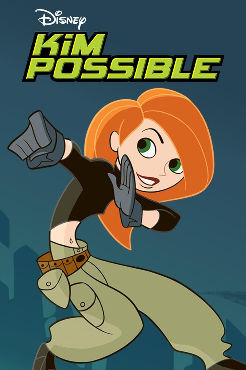 A poster for Kim Possible, who punches toward the camera in a battle pose
