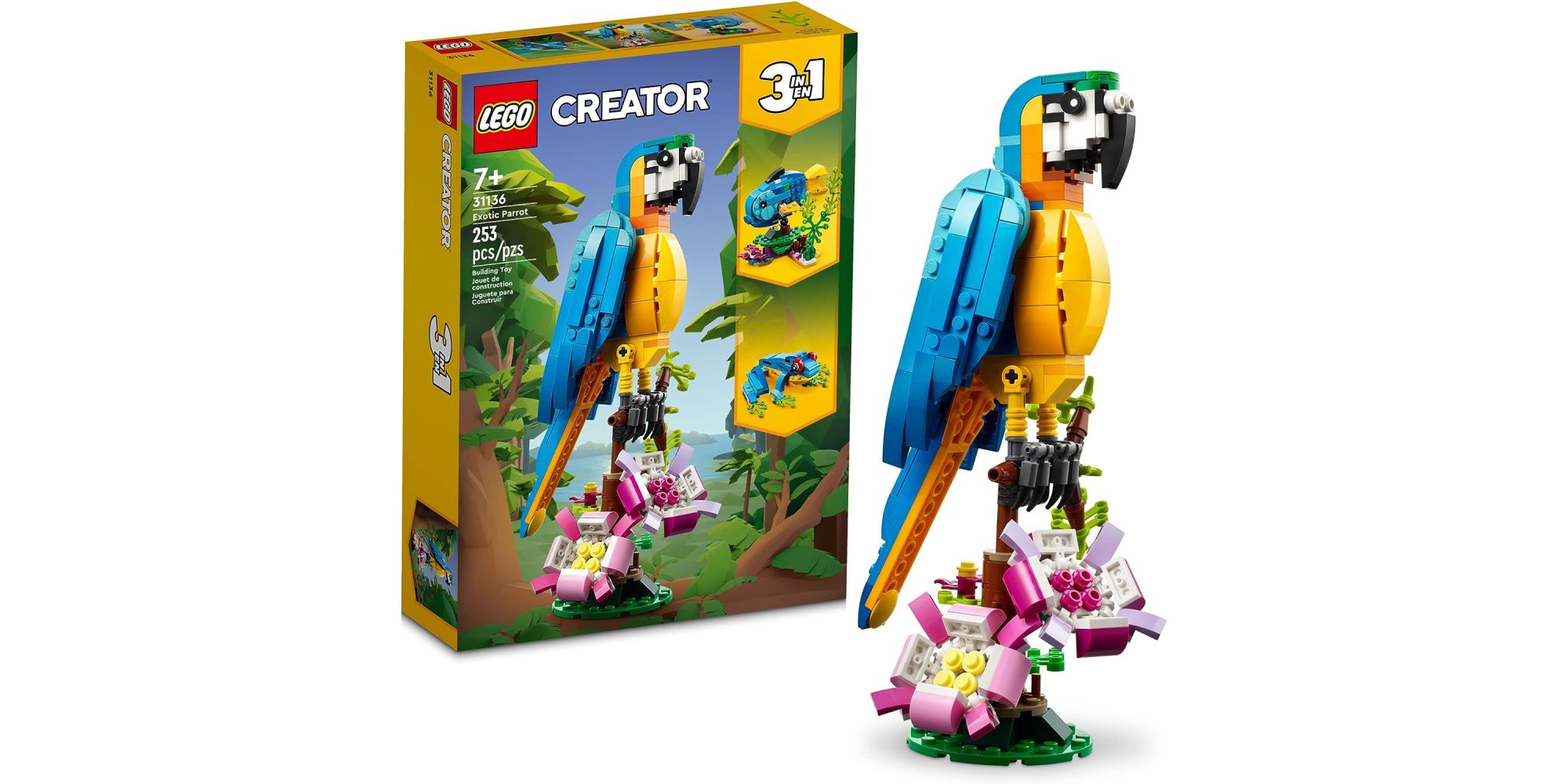 LEGO Creator 3-in-1 Exotic Parrot box and the Exotic Parrot itself (fully built)