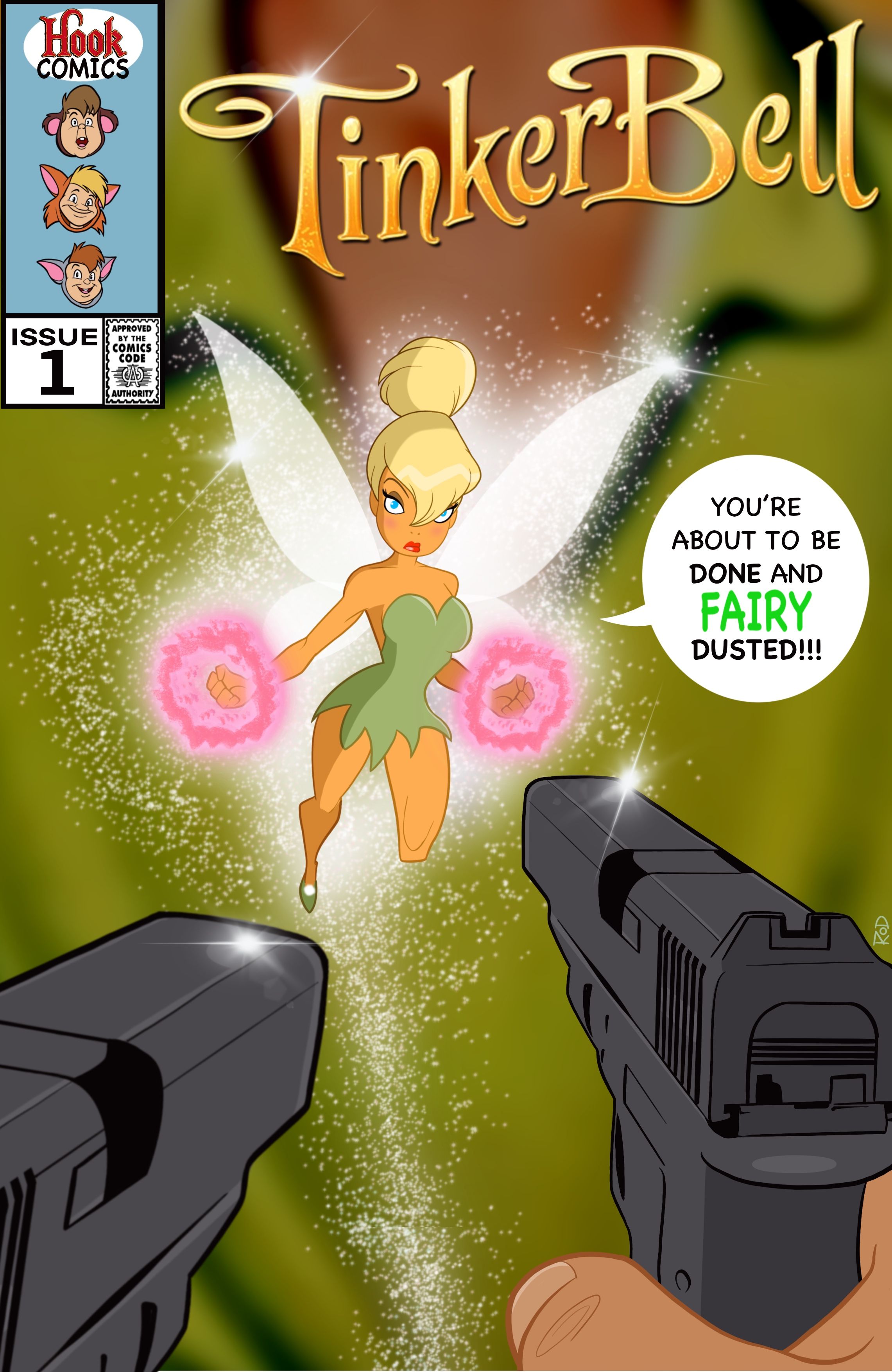 A Tinker Bell homage of Avengers #340