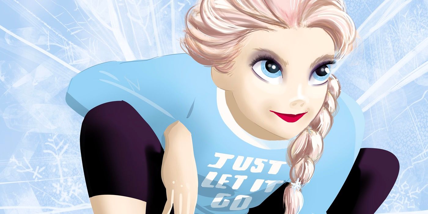 Elsa homaging Spdier-Man