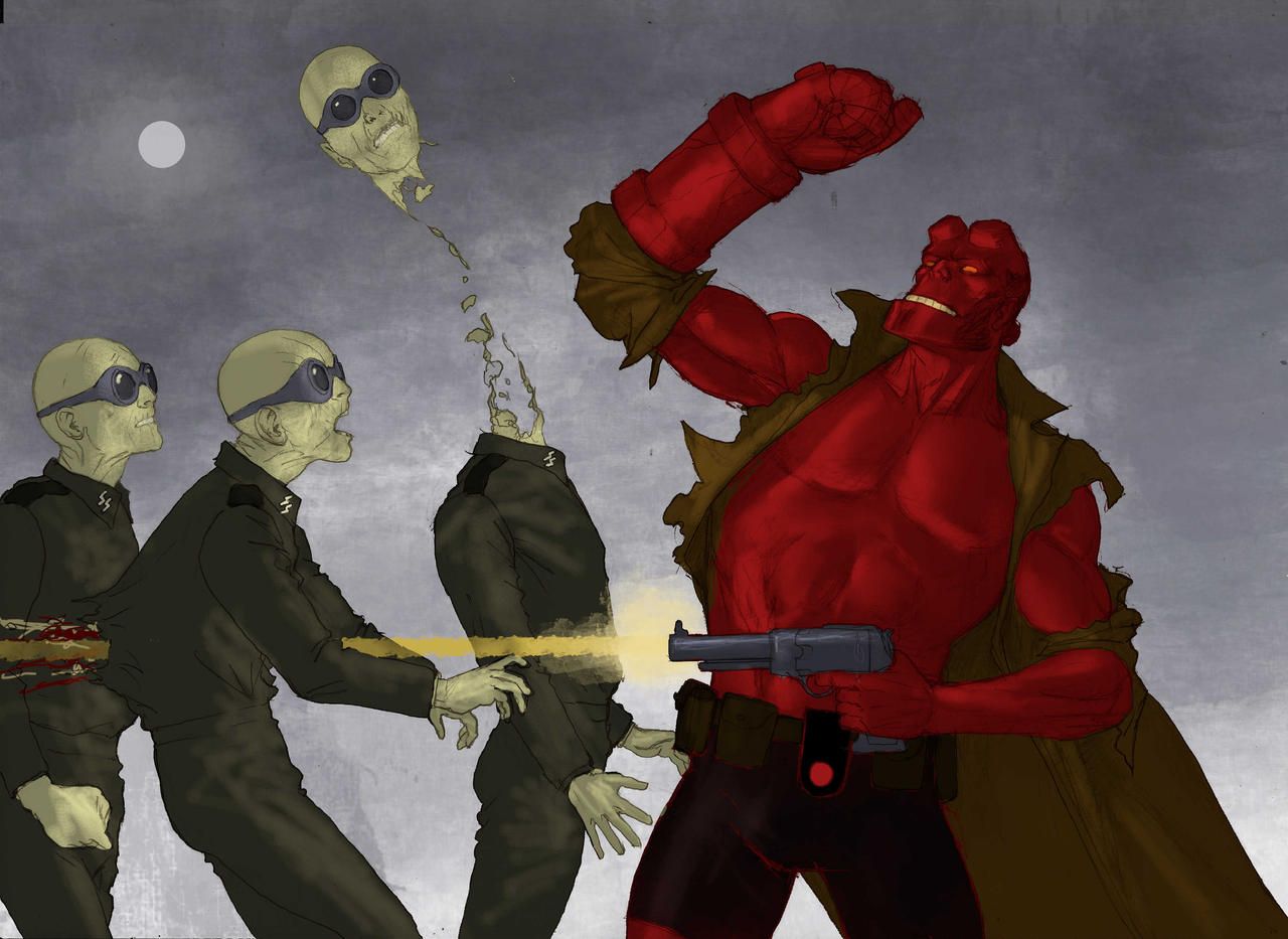Hellboy lutando contra o Death Corps, parte 1