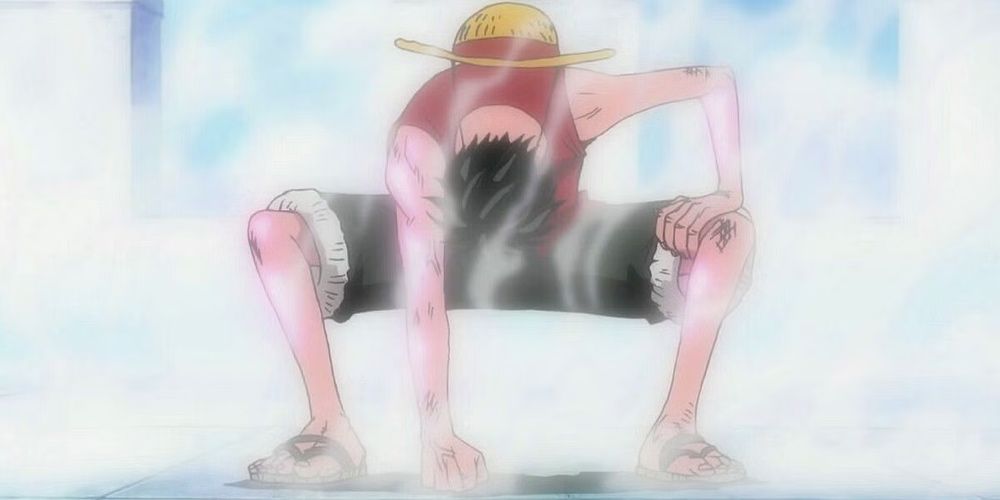 Luffy activates Gear 2 in One Piece