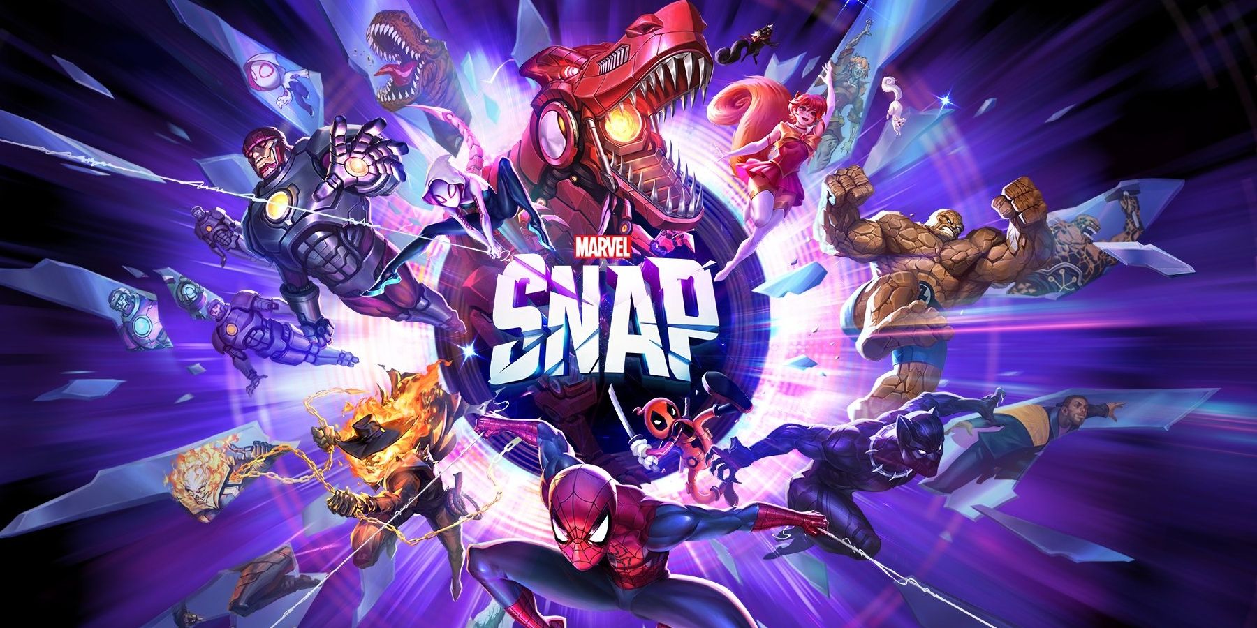 Various Marvel superheroes from the Marvel Snap mobile video game. 