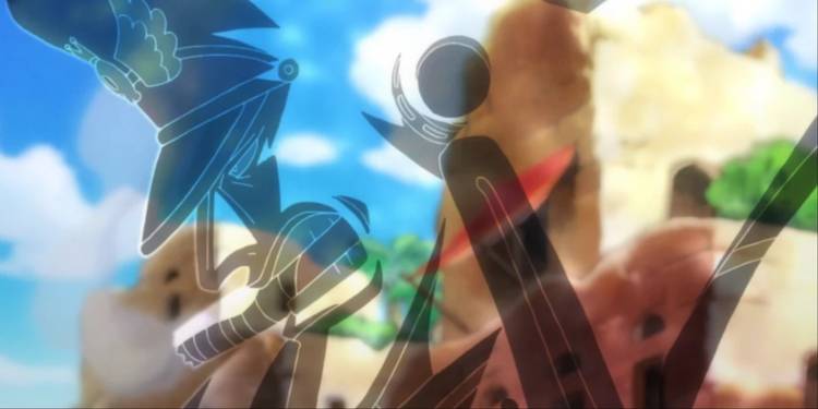 Shiryu Menyerang Gecko Moria Dengan Buah Bening-bening Di One Piece